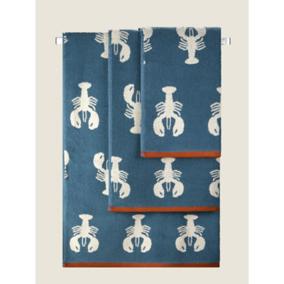 George Home Blue Lobster  Hand Towel