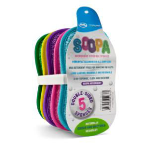 JML Soopa Scrubber Sponge - Dual-sided microfibre colour-coded sponges
