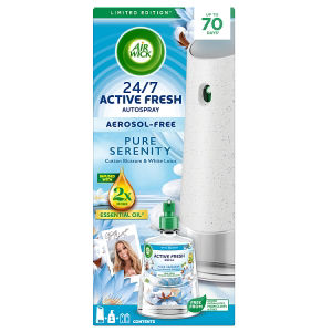 Air Wick 24/7 Active Fresh Kit Cotton Blossom & White Lotus Pure Serenity 228ml