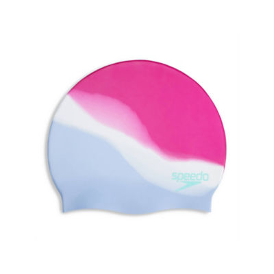Speedo SOLID Silicone Cap Purple Swimming Diving Contoured - Image 3