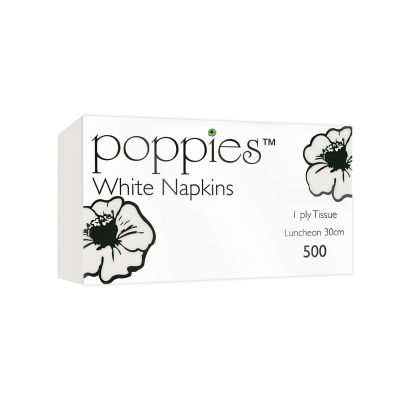 George Home Luncheon Value White Napkins 1 Ply Tissue X 500 Sheets