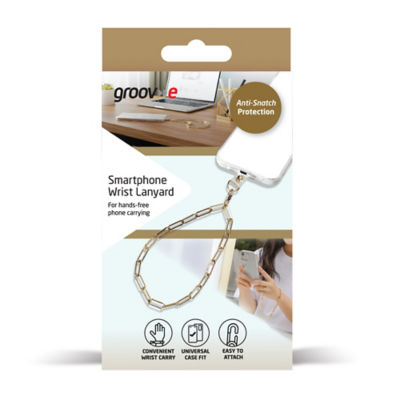 ASDA Groov-e Gold Metal Wrist Lanyard for Smartphone