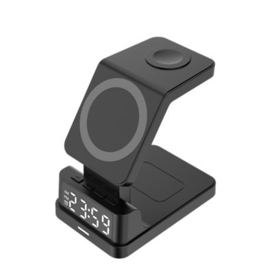 groov-e Asteria 4-in-1 Wireless Charging Station with Alarm Clock - Black