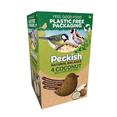 Peckish Natural Balance 4 Coconut Wild Bird Feeders