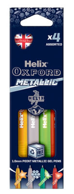 OXFORD Helix Metallic Gel Pens - 4 Pack