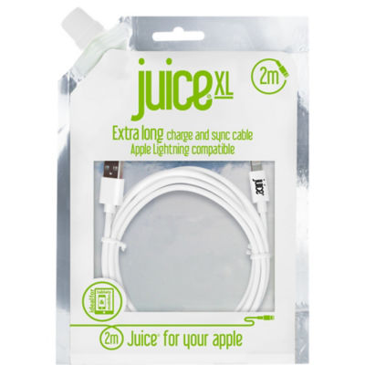 Juice White Apple Lightning Charging Cable 2M - Image 2