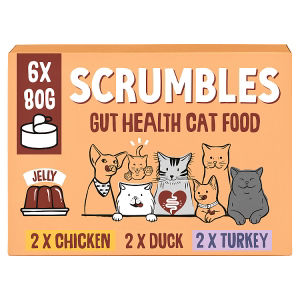 SCRUMBLES Wet Cat Food Jelly Poultry Selection 6x80g