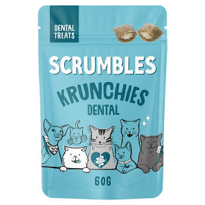 SCRUMBLES Krunchies Dental Cat Treats 60g