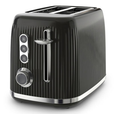 BREVILLE Bold Black 2-Slice Toaster Black & Silver Chrome VTR001