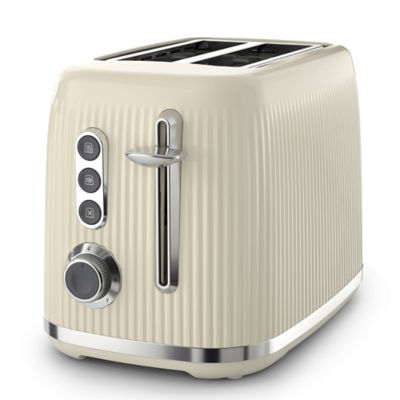BREVILLE Bold Vanilla Cream 2-Slice Toaster Cream & Silver Chrome VTR003