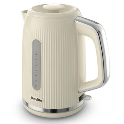 BREVILLE Bold Vanilla Cream Electric Kettle 1.7L Cream & Silver Chrome VKT223
