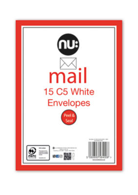 Nuco Nu Mail C5  White Envelopes 15pk