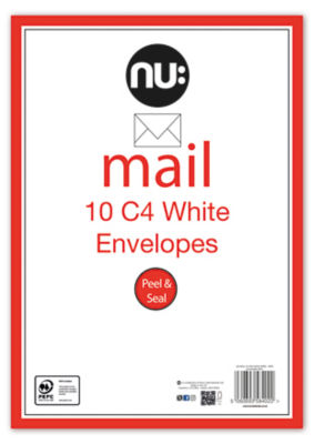 Nuco Nu Mail C4 White Envelopes 10pk