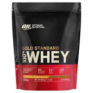 Optimum Nutrition 100% Gold Standard Whey Protein Powder Chocolate Peanut Butter 15 servings 480g