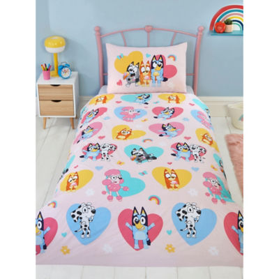 ASDA Bluey 'Hearts' Duvet Set Single