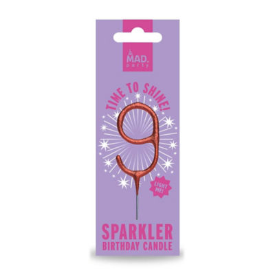 MAD PARTY Rose Gold Number Sparklers 9