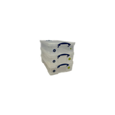 Really Useful Boxes Clear Pack Of 3