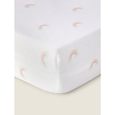 George Home Rainbow Cot Bed Jersey Sheet - Set of 2