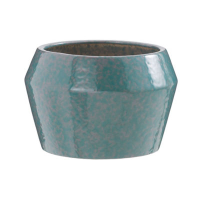 George Home Blue Reactive Glaze Planter 20.5x20.5x13.7cm