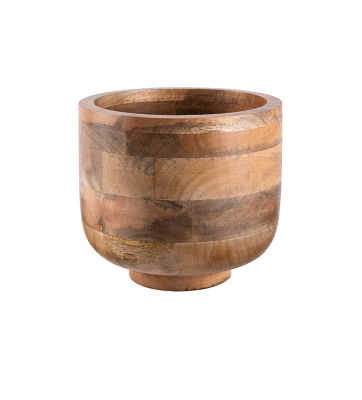 George Home Brown Wooden Plant Pot 18x18x16cm
