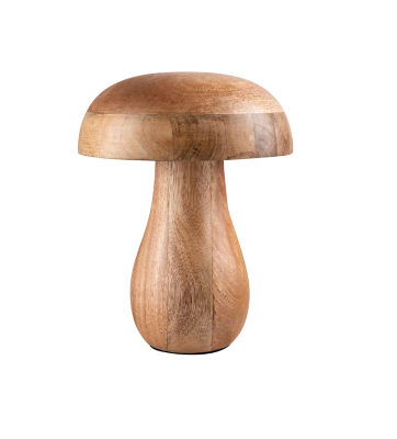 George Home Brown Wooden Mushroom Ornament 26x21x21cm