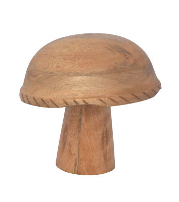George Home Wooden Mushroom Ornament 19x10x10cm