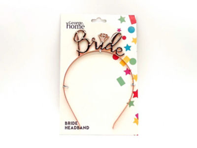 George Home Rose Gold Bride Headband