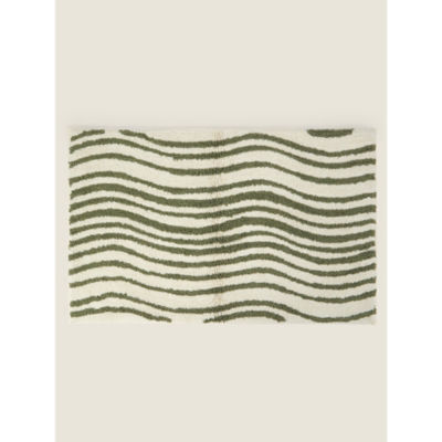 George Home Green Waves Bath Mat
