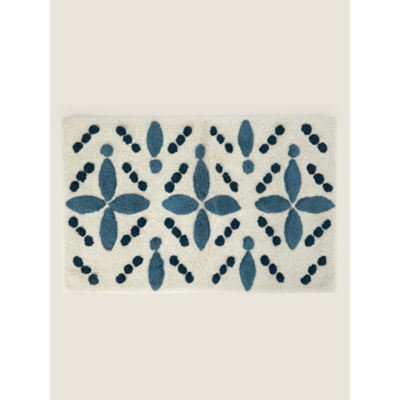 George Home Blue Tile Bath Mat
