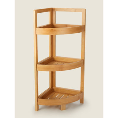 George Home Natural Bamboo Corner Storage