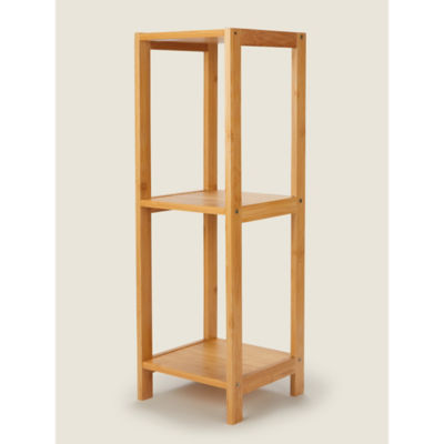 George Home Natural Bamboo 3 Tier Bathroom Shelves