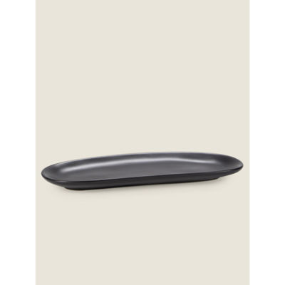 George Home Black Sahara Abstract Oval Tray