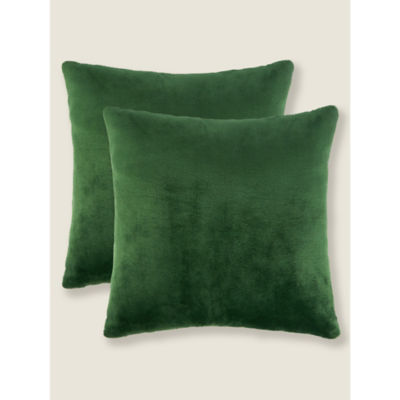 George Home Green Super Soft Cushion 2 Pack