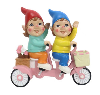 George Home Biking Kid Gnomes 11X9.5X22.5CM
