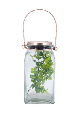 George Home Foliage Jar With Solar Lights 10x10x19.3cm