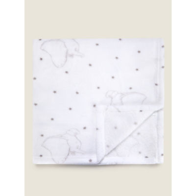 George Home Disney Dumbo Grey & White Fleece Blanket