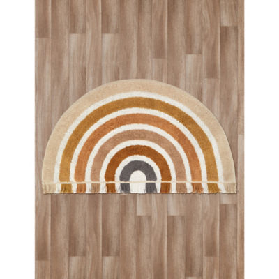 George Home Natural Rainbow Fringe Rug