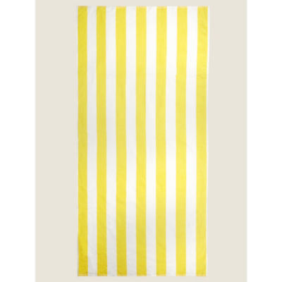 George Home Yellow & White Stripe Beach Towel