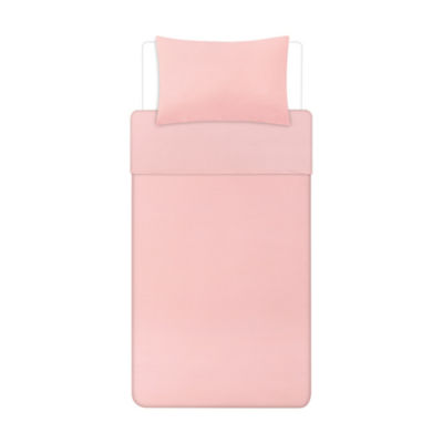 George Home Pink 100% Cotton Muslin Single Duvet Set