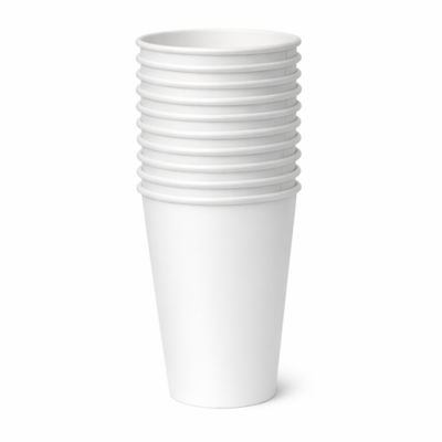 George Home 10 White Large Paper Tumblers
