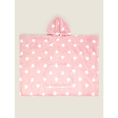 George Home Pink Hooded Sherpa Blanket