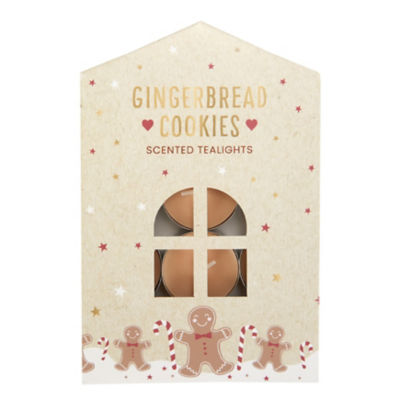 George Home Brown Gingerbread Cookies Tealights
