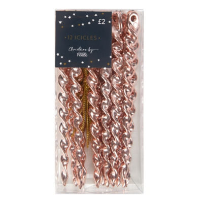 George Home Christmas Rose Icicles - 12 Pack