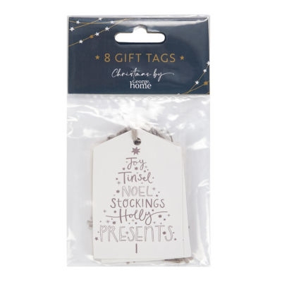 George Home Christmas Text Gift Tags - 8 Pack