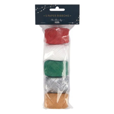 George Home Christmas 5 Paper Ribbons