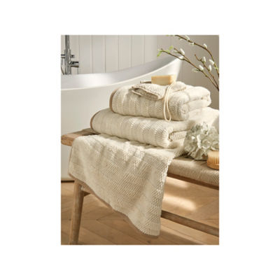 At Home with Stacey Solomon Natural Textured Cotton Hand Towel