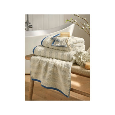 At Home with Stacey Solomon Cream Textured Two-Tone Bath Sheet