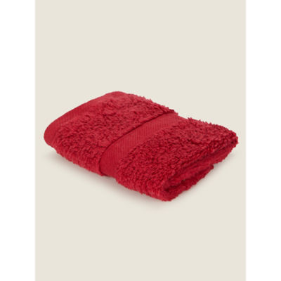 George Home Red Super-Soft Cotton Face Cloth