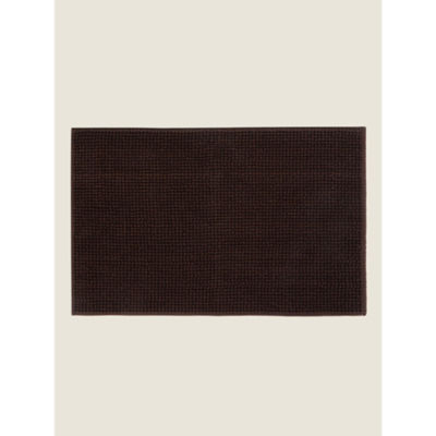 George Home Brown Solid Chenille Bath Mat