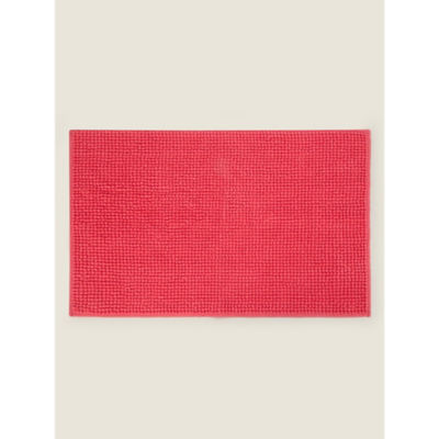 George Home Pink Solid Chenille Bath Mat